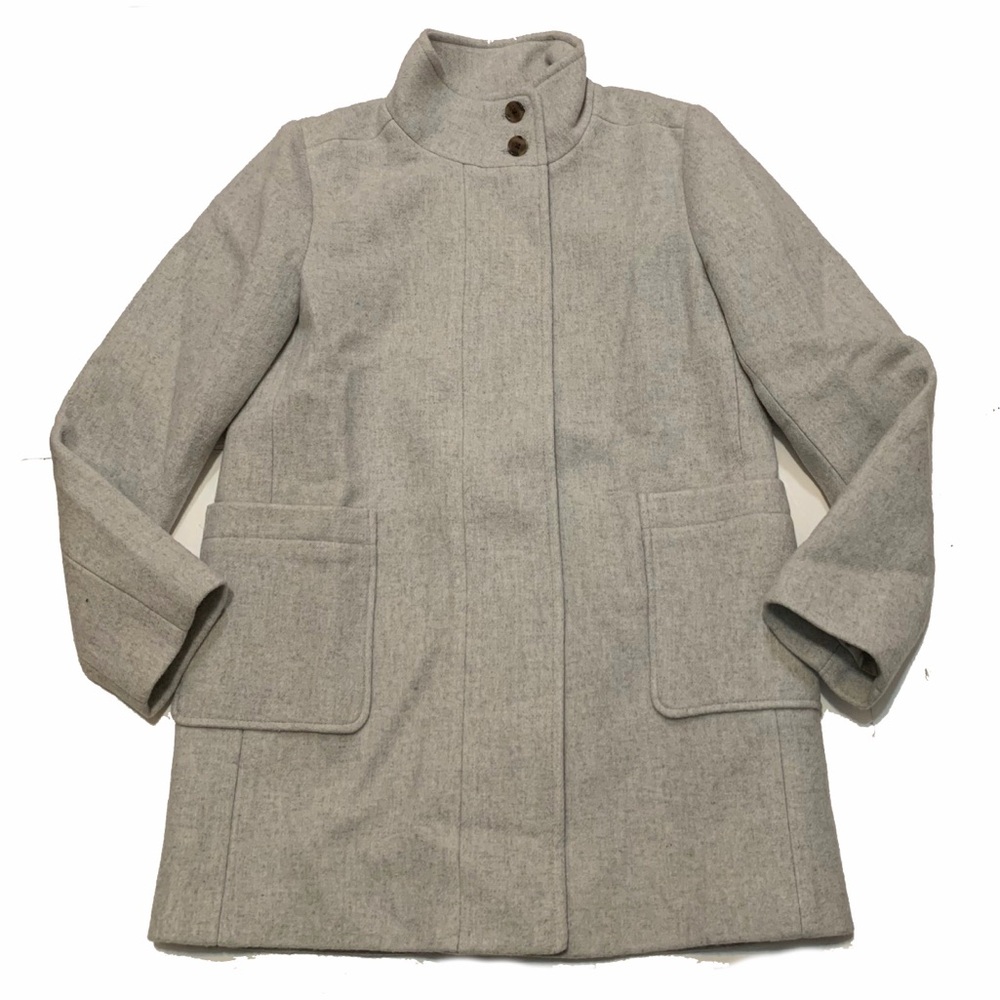 6 / J. Crew Women's Gray Wool Coat